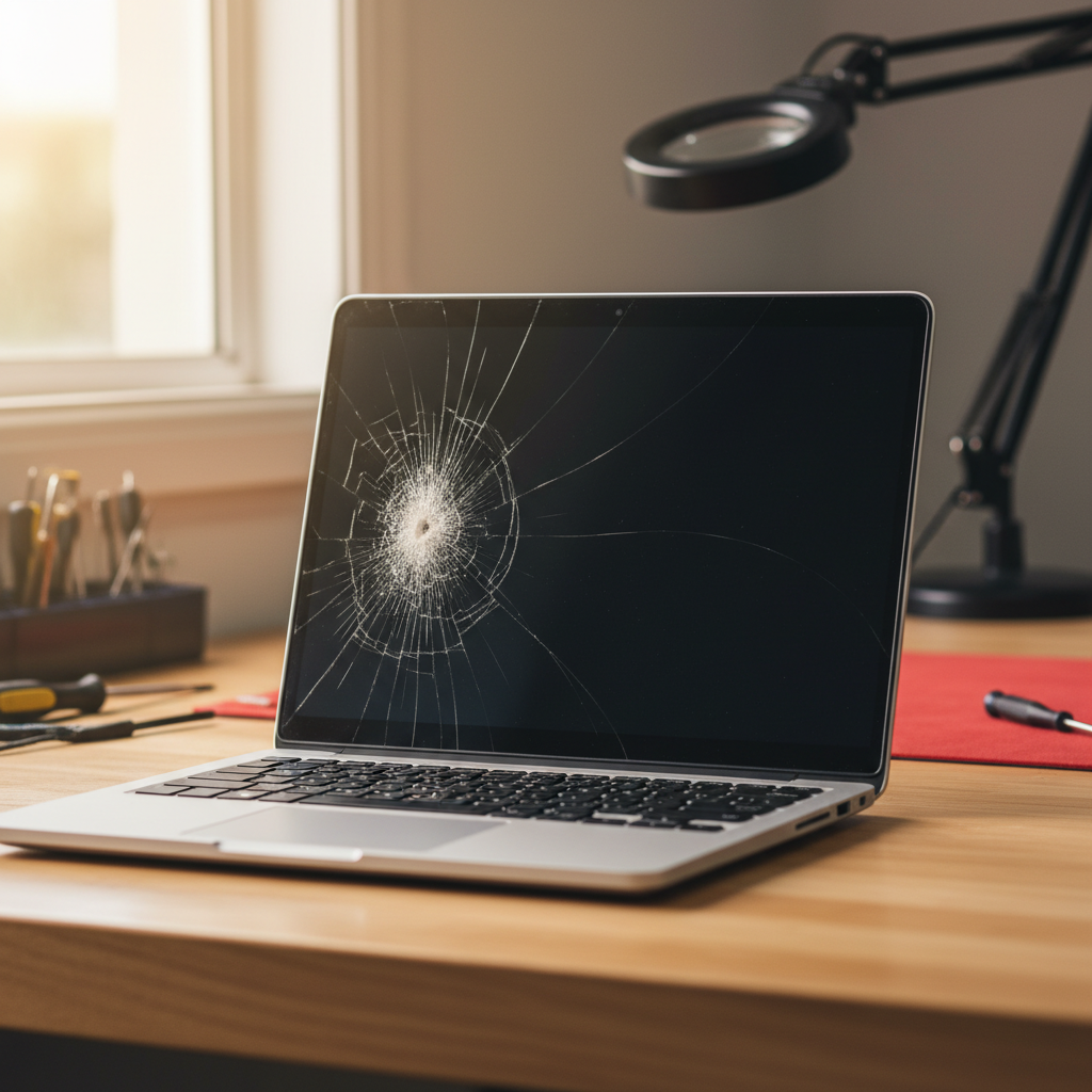 Cracked Dell laptop screen repair in Maryville — Newcastle NSW 2293