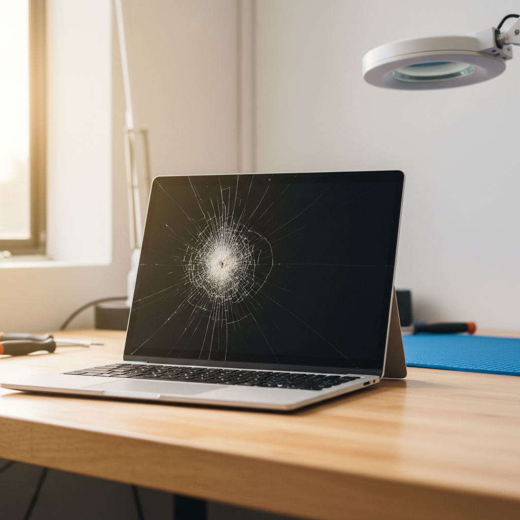 Cracked Microsoft Surface laptop screen repair in Mayfield — Newcastle NSW 2304