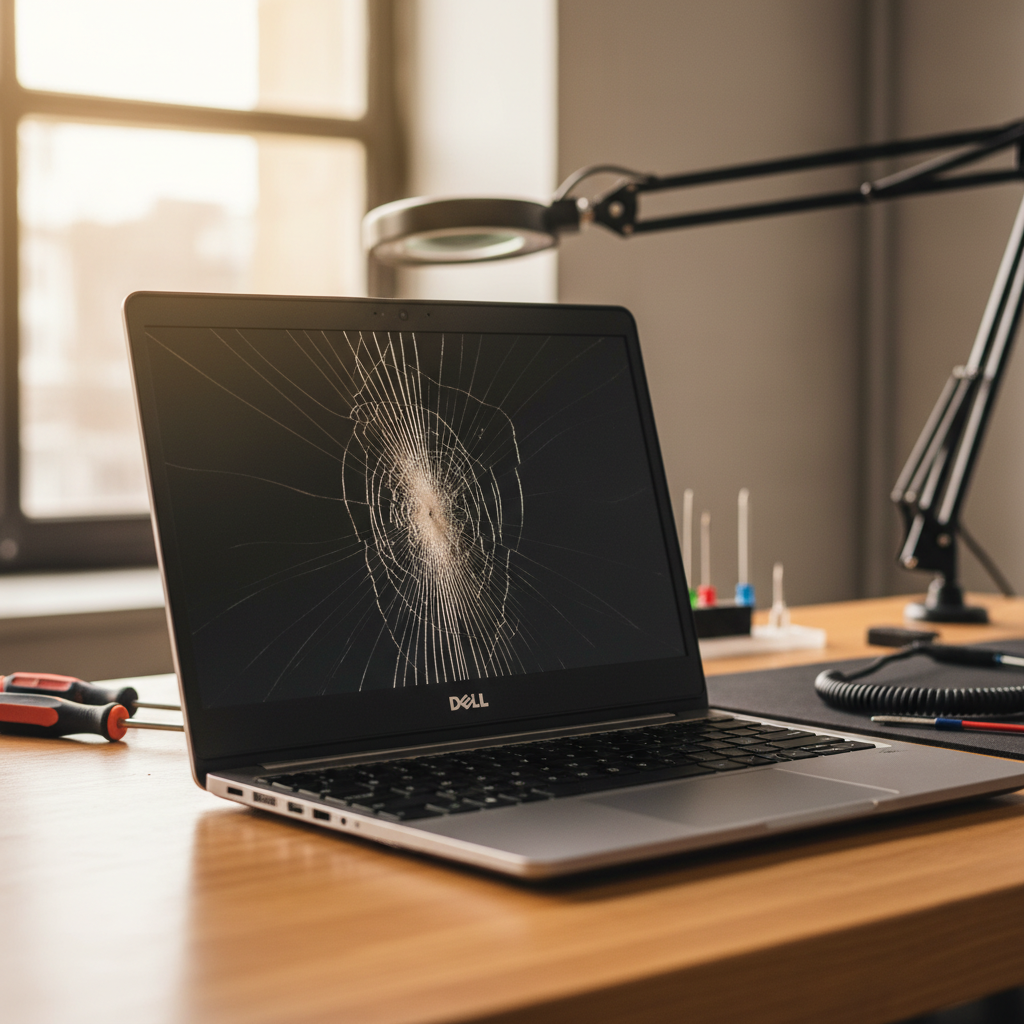 Cracked Dell laptop screen repair in Mcharg Creek — Adelaide SA 5157