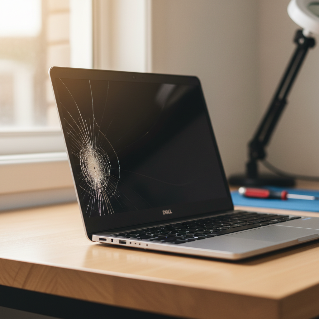Cracked Dell laptop screen repair in Medindie — Adelaide SA 5081