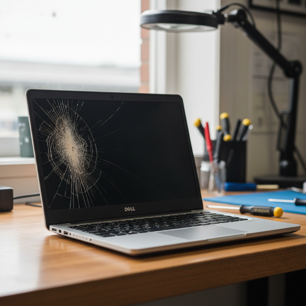 Cracked Dell laptop screen repair in Medindie Gardens — Adelaide SA 5081