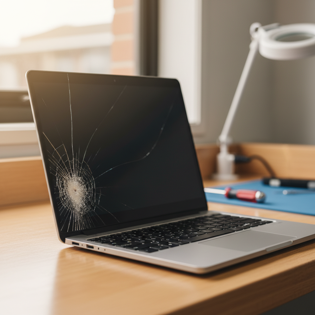 Cracked Dell laptop screen repair in Melrose Park — Adelaide SA 5039