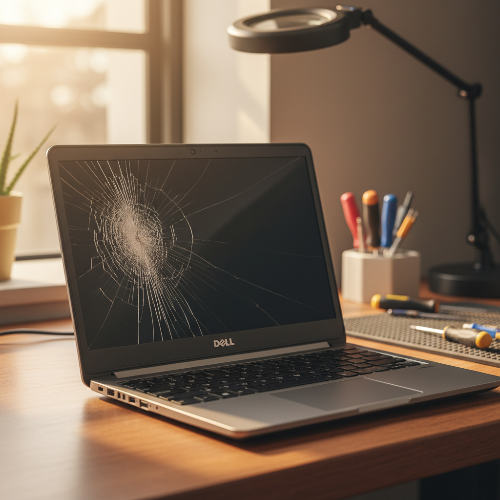 Cracked Dell laptop screen repair in Melville — Newcastle NSW 2320