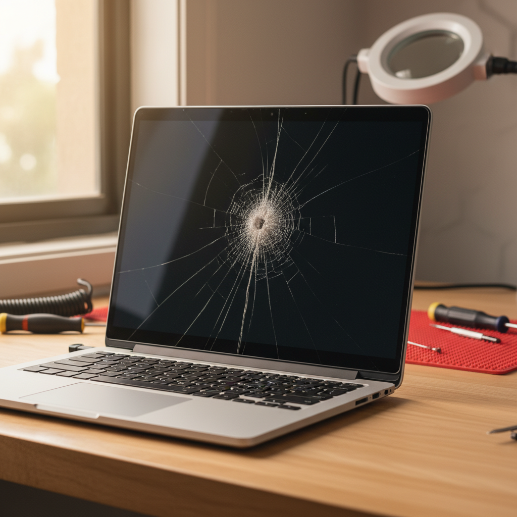 Cracked Dell laptop screen repair in Middle Camp — Newcastle NSW 2281