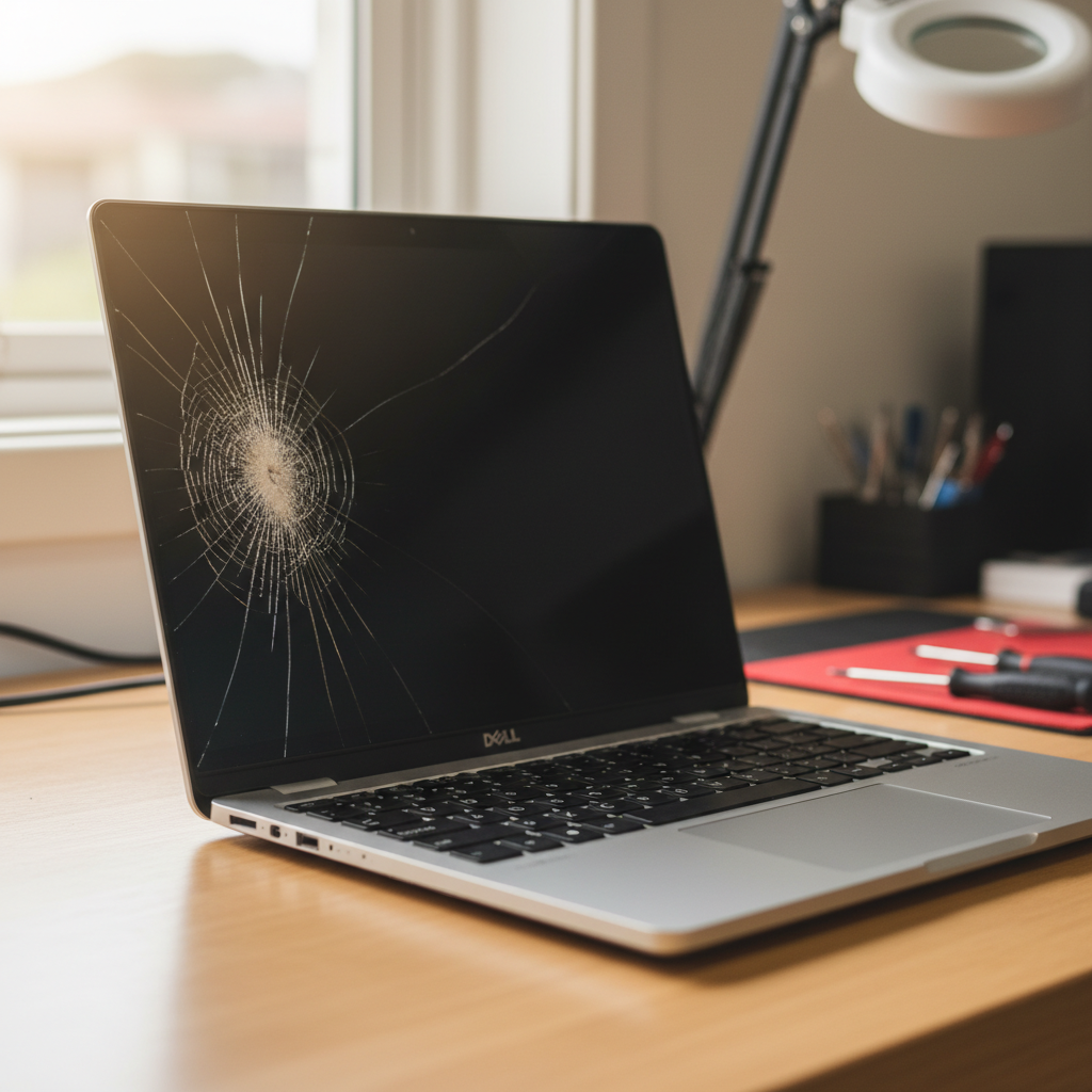 Cracked Dell laptop screen repair in Millner — Darwin NT 0810