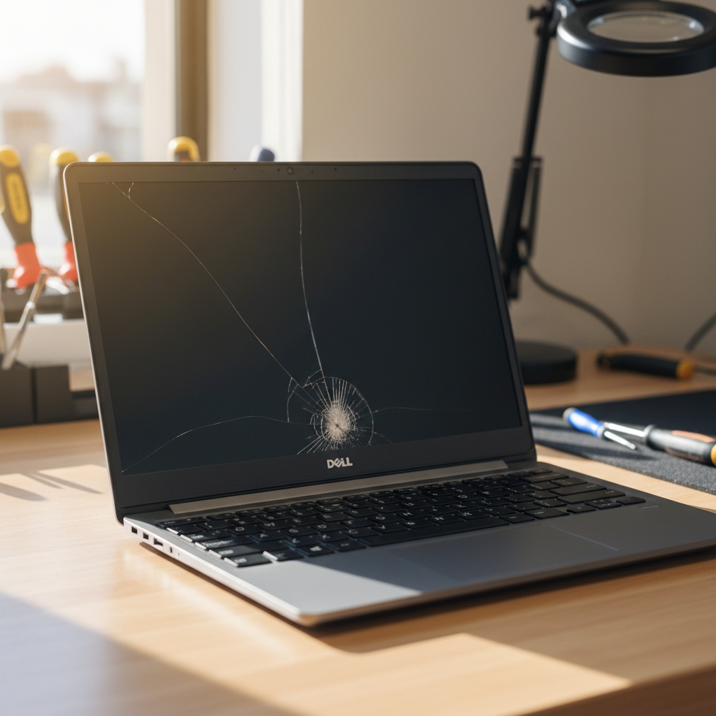 Cracked Dell laptop screen repair in Mindaribba — Newcastle NSW 2320