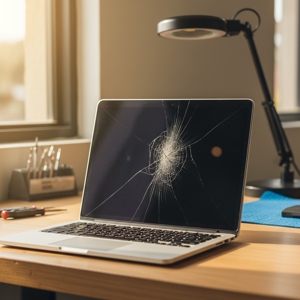 Cracked MacBook Air laptop screen repair in Mitchell — Canberra NT 0832