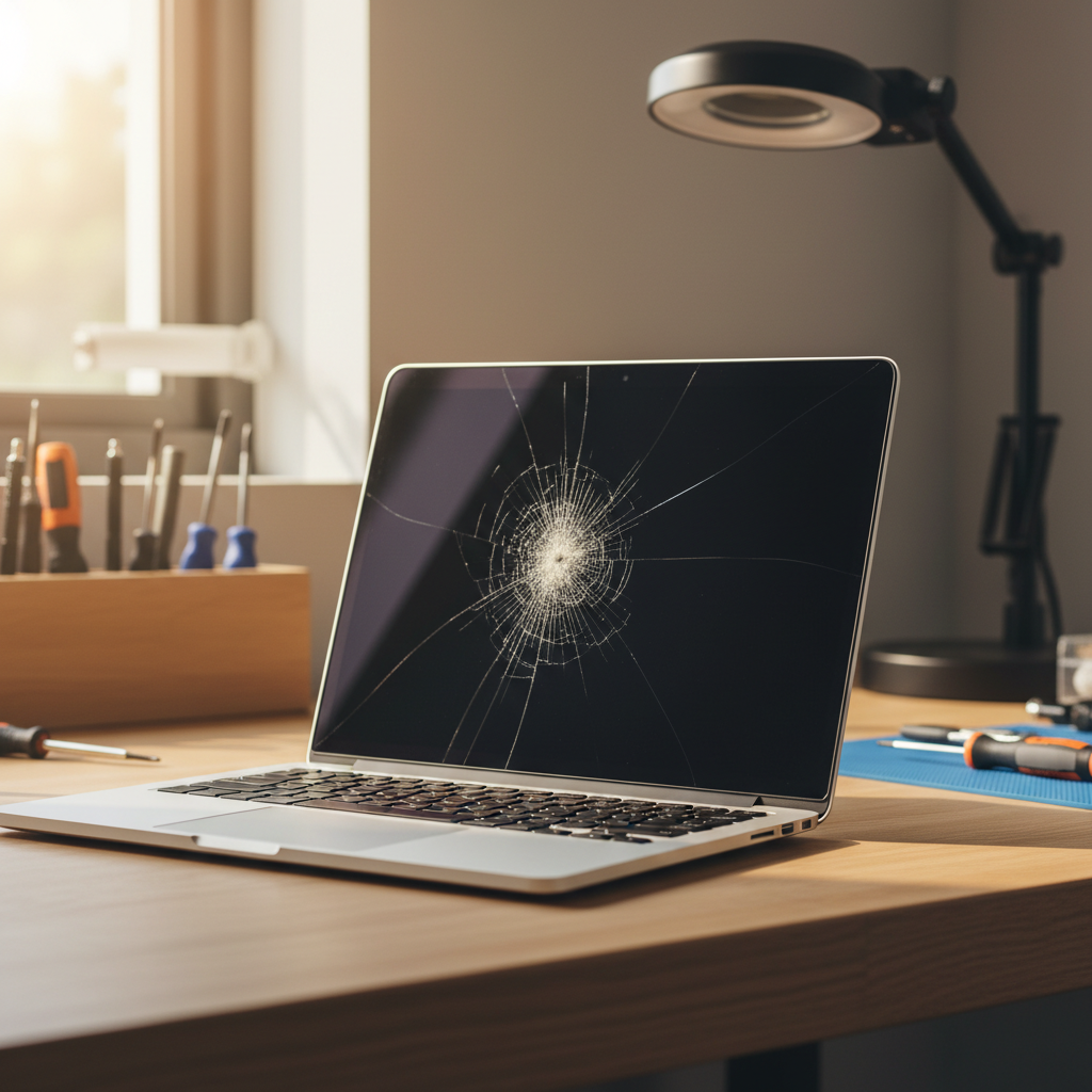 Cracked MacBook Air laptop screen repair in Modbury — Adelaide SA 5092
