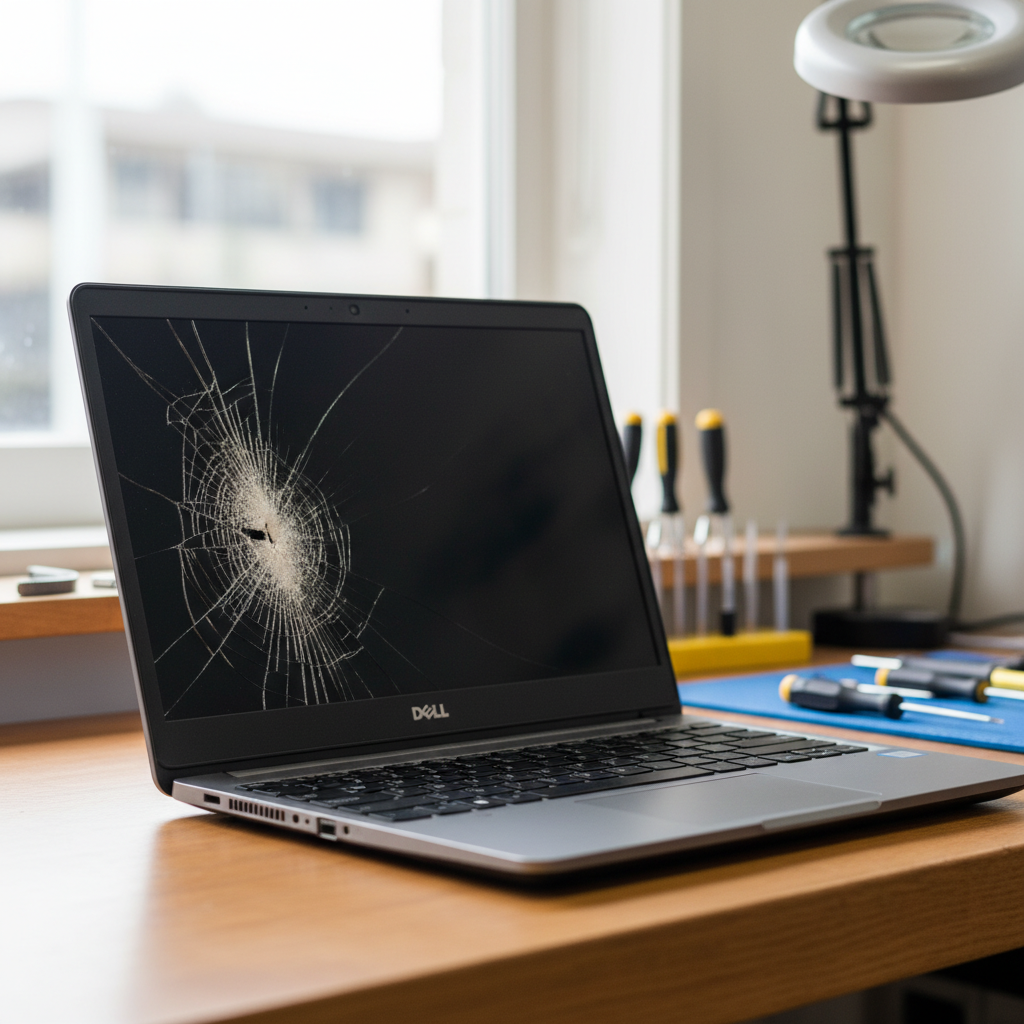 Cracked Dell laptop screen repair in Montacute — Adelaide SA 5134