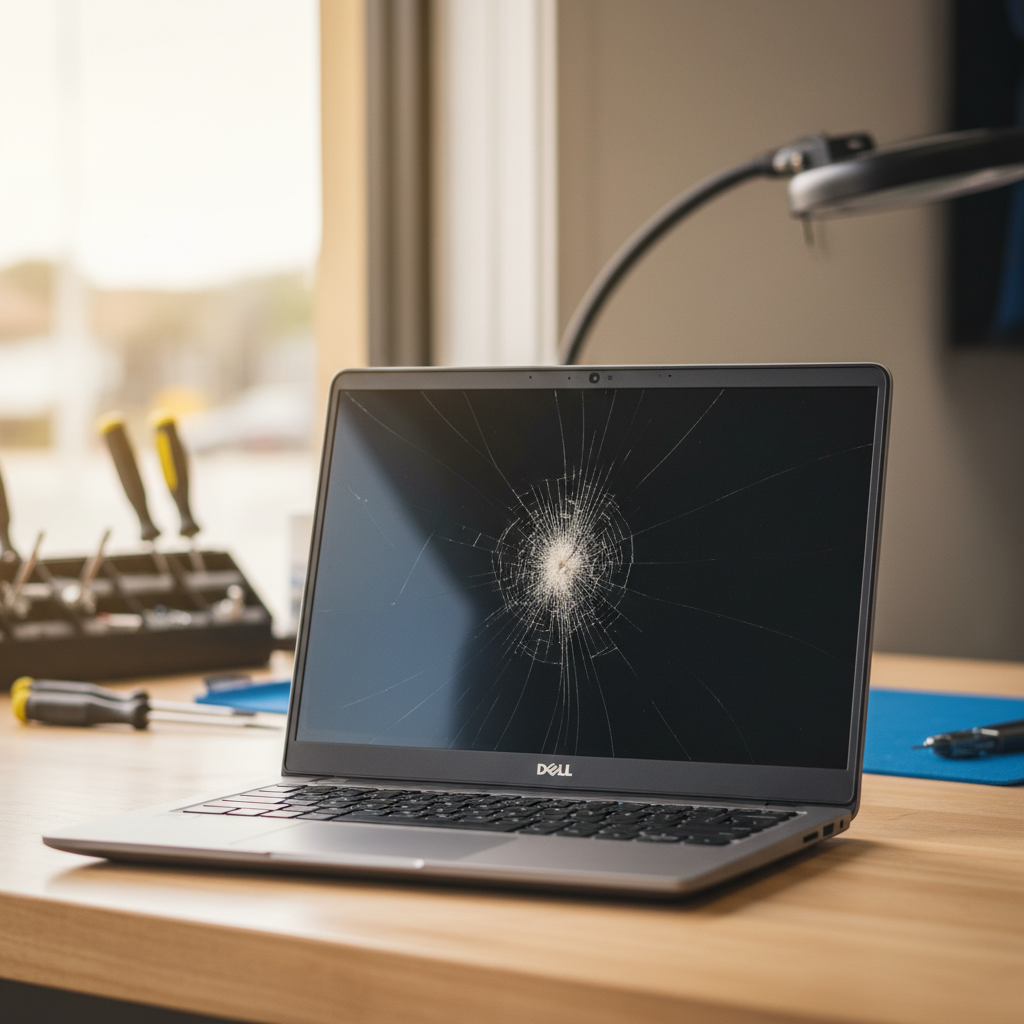 Cracked Dell laptop screen repair in Montrose — Melbourne TAS 7010
