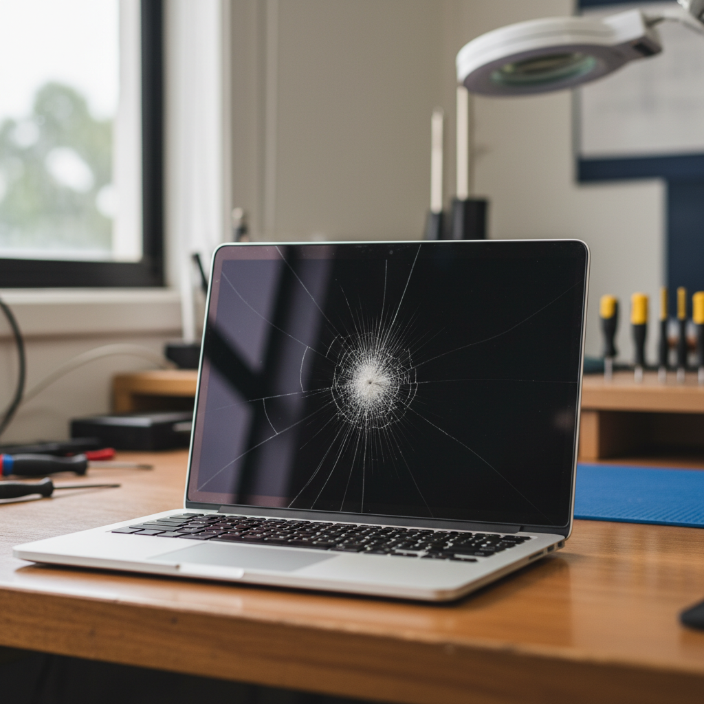 Cracked MacBook Pro laptop screen repair in Morisset — Newcastle NSW 2264