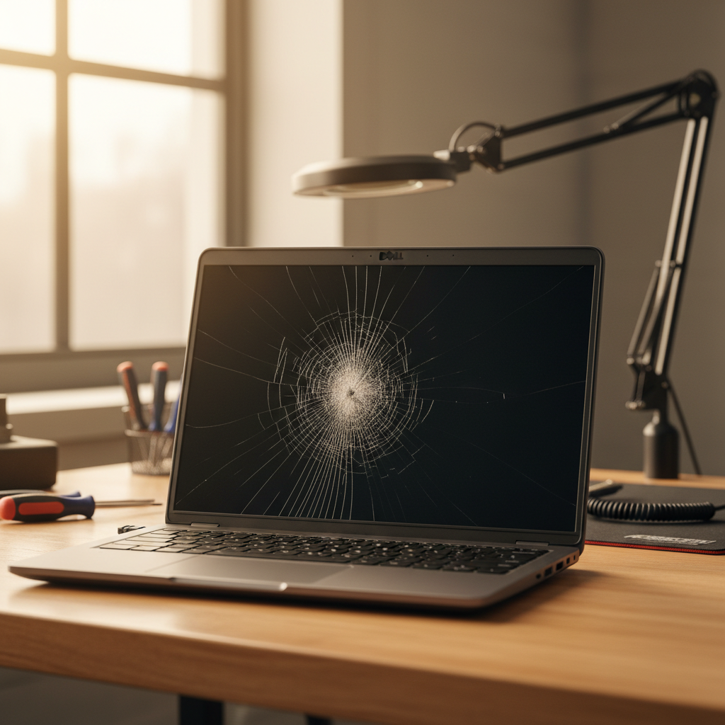 Cracked Dell laptop screen repair in Morpeth — Newcastle NSW 2321