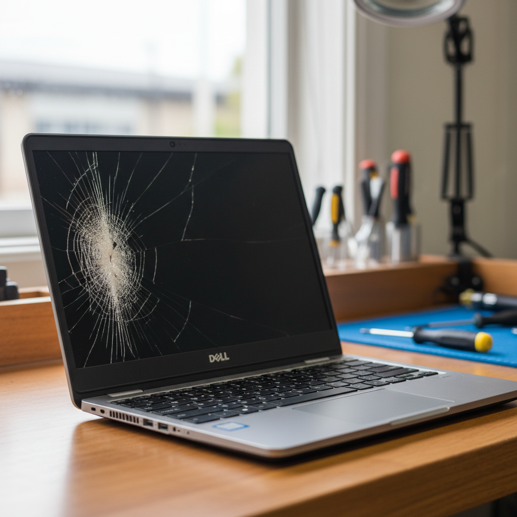 Cracked Dell laptop screen repair in Morphett Vale — Adelaide SA 5162