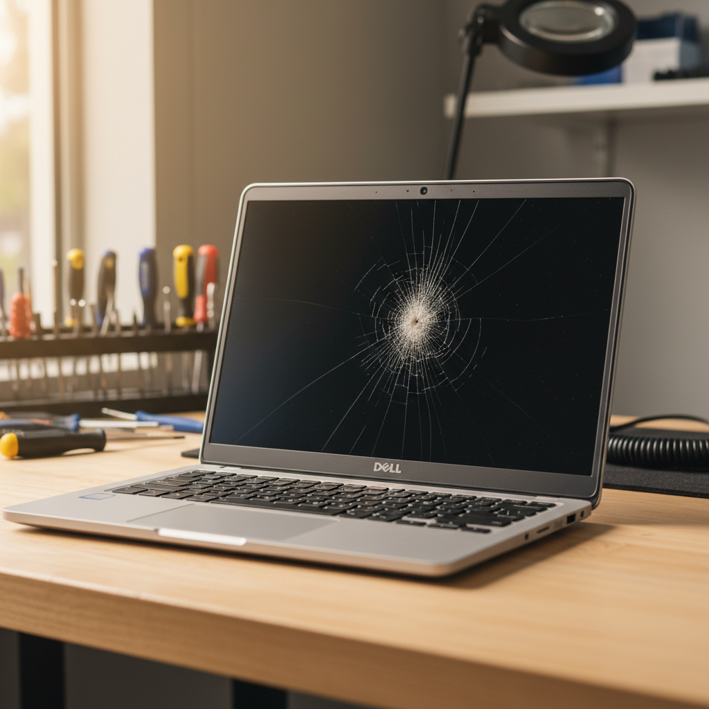 Cracked Dell laptop screen repair in Morphettville — Adelaide SA 5043