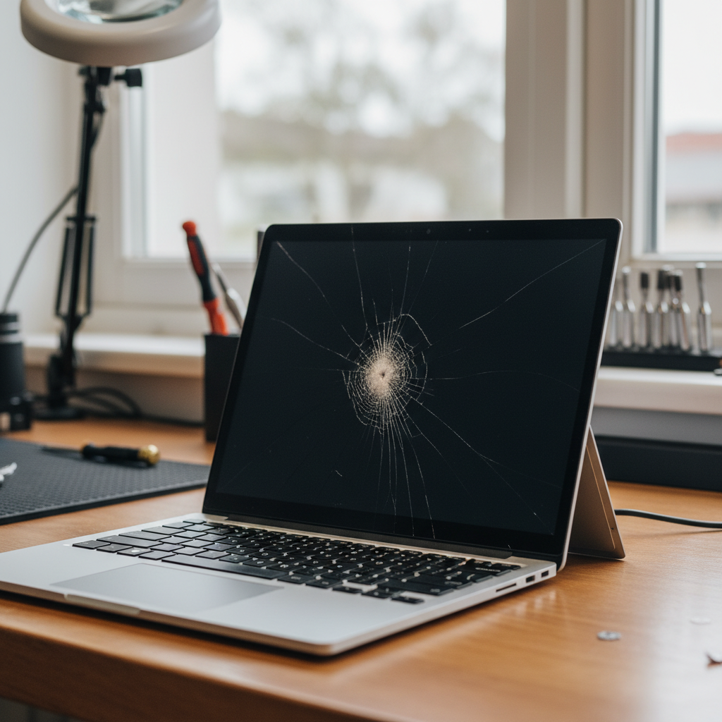 Cracked Microsoft Surface laptop screen repair in Mount Hutton — Newcastle NSW 2290