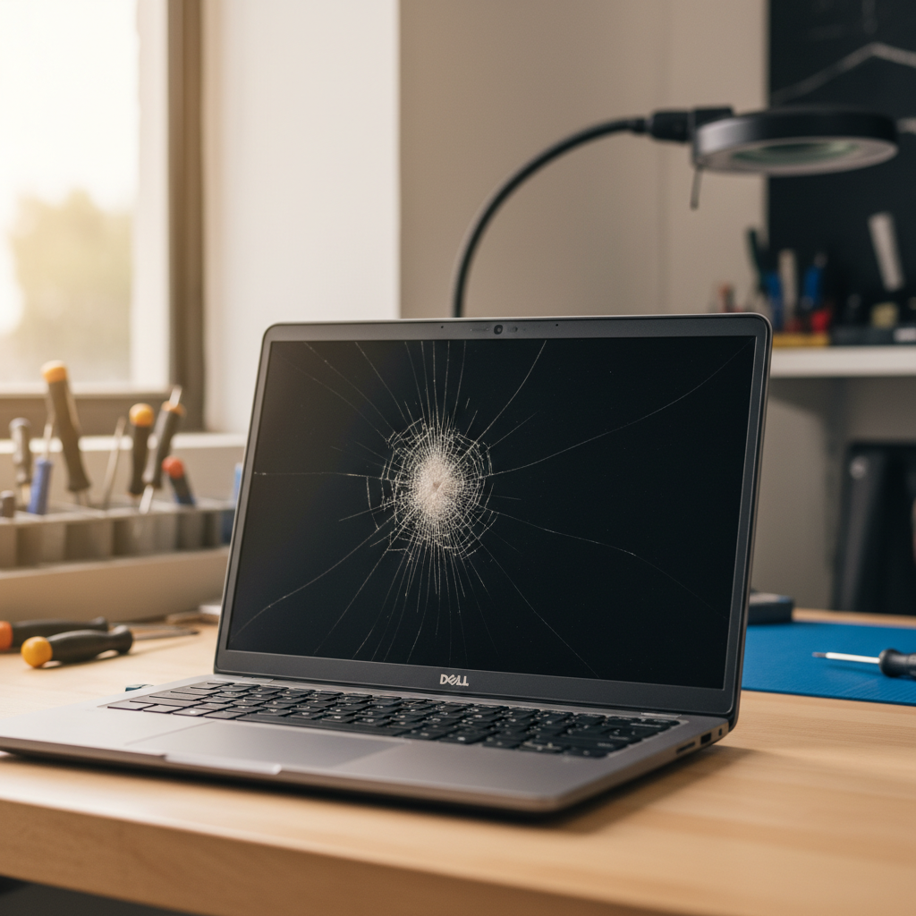 Cracked Dell laptop screen repair in Mount Stuart — Hobart TAS 7000