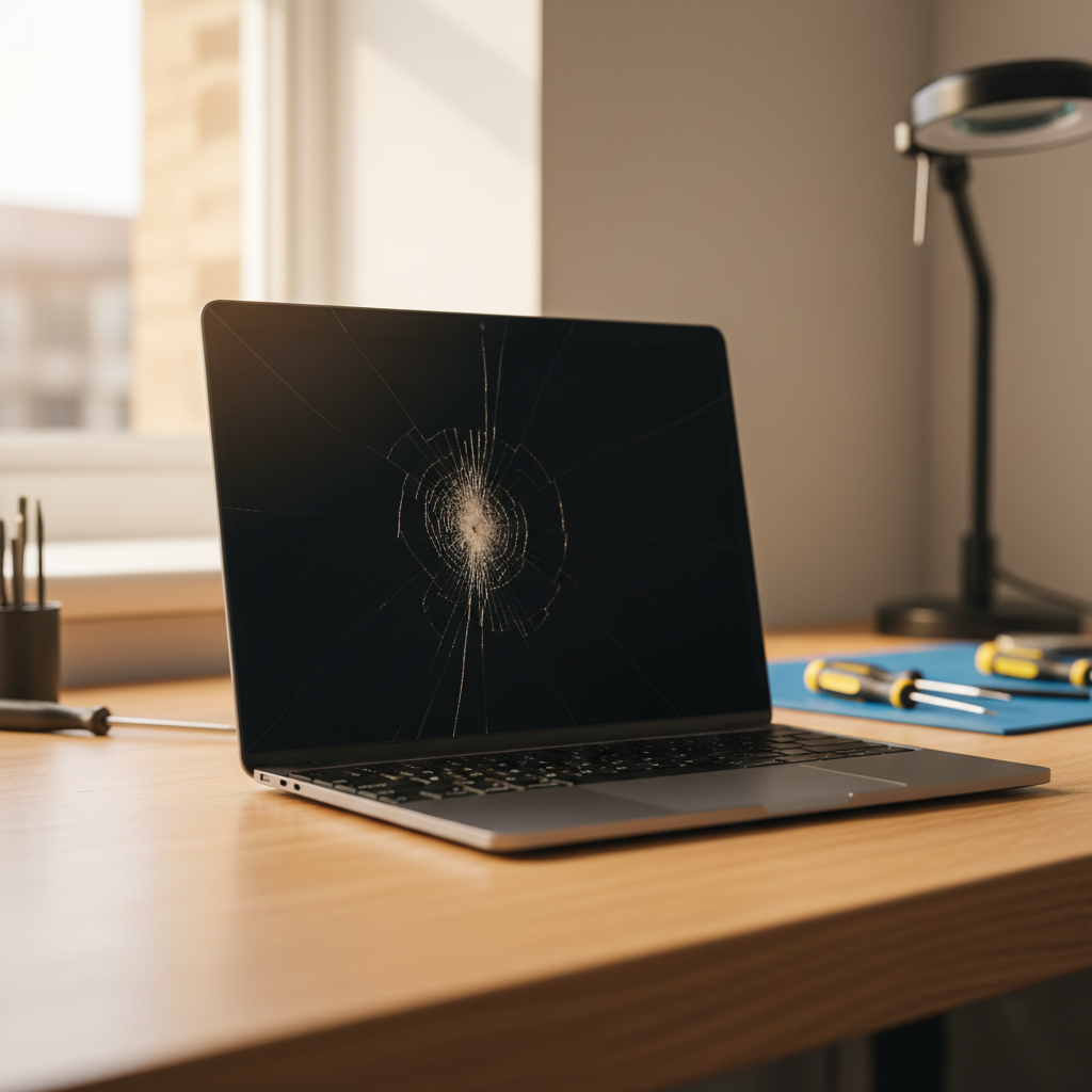 Cracked MacBook Pro laptop screen repair in Mount Vincent — Newcastle NSW 2323