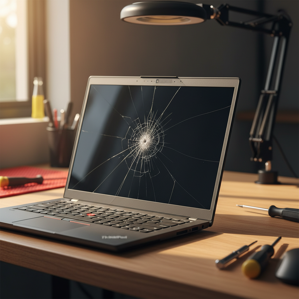Cracked Lenovo ThinkPad laptop screen repair in Mulbring — Newcastle NSW 2323