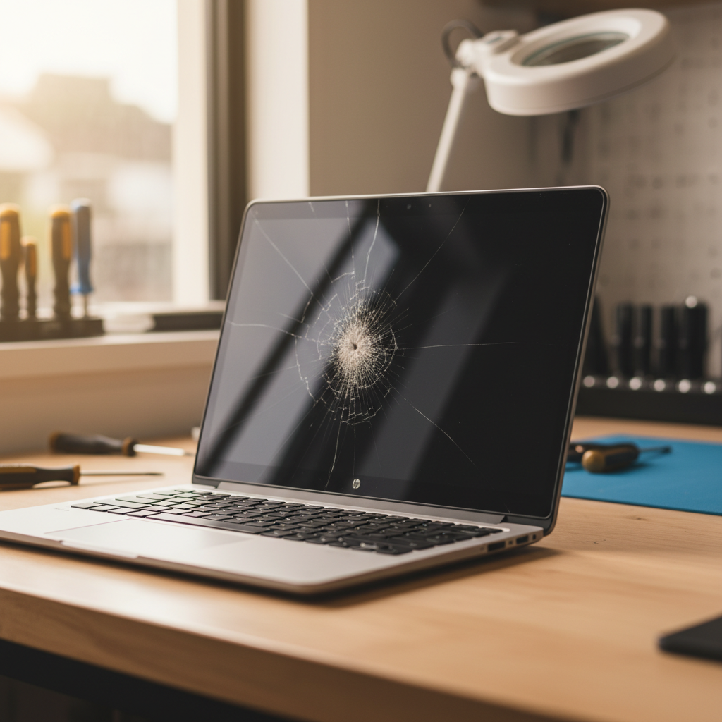 Cracked HP laptop screen repair in Munno Para — Adelaide SA 5115