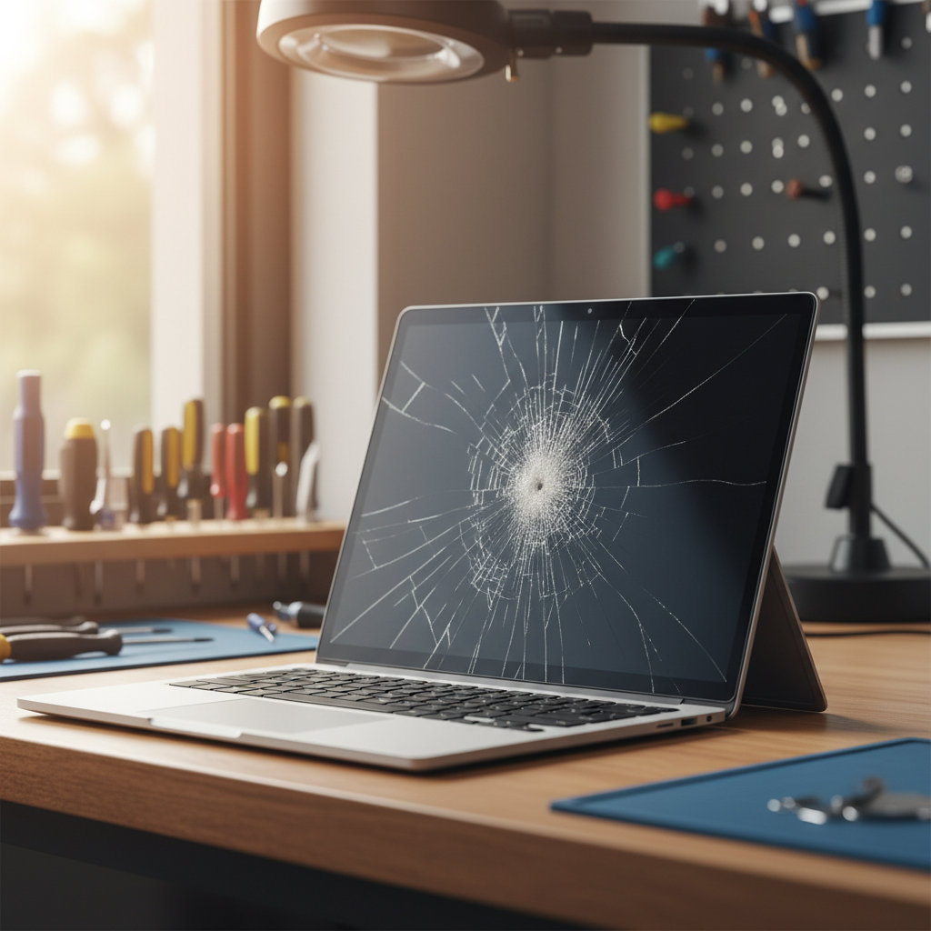 Cracked Microsoft Surface laptop screen repair in Myrtle Bank — Adelaide SA 5064