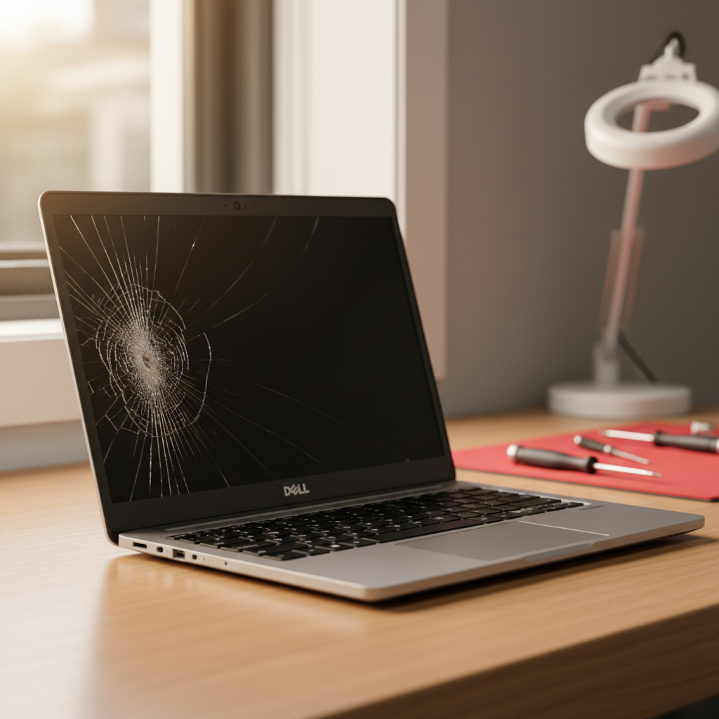Cracked Dell laptop screen repair in Newton — Adelaide SA 5074