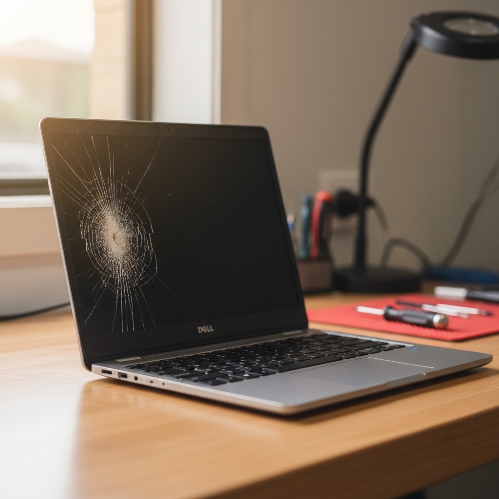 Cracked Dell laptop screen repair in Nightcliff — Darwin NT 0810