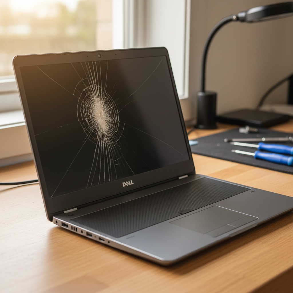 Cracked Dell laptop screen repair in Noarlunga Downs — Adelaide SA 5168