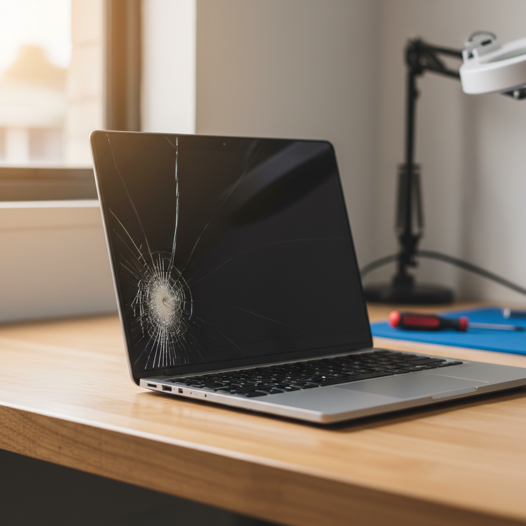 Cracked Dell laptop screen repair in Norah Head — Newcastle NSW 2263