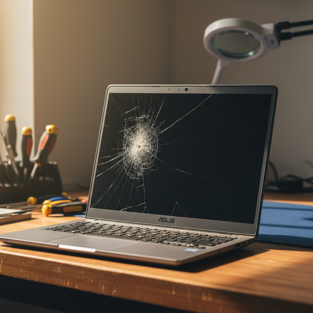 Cracked ASUS laptop screen repair in Noraville — Newcastle NSW 2263