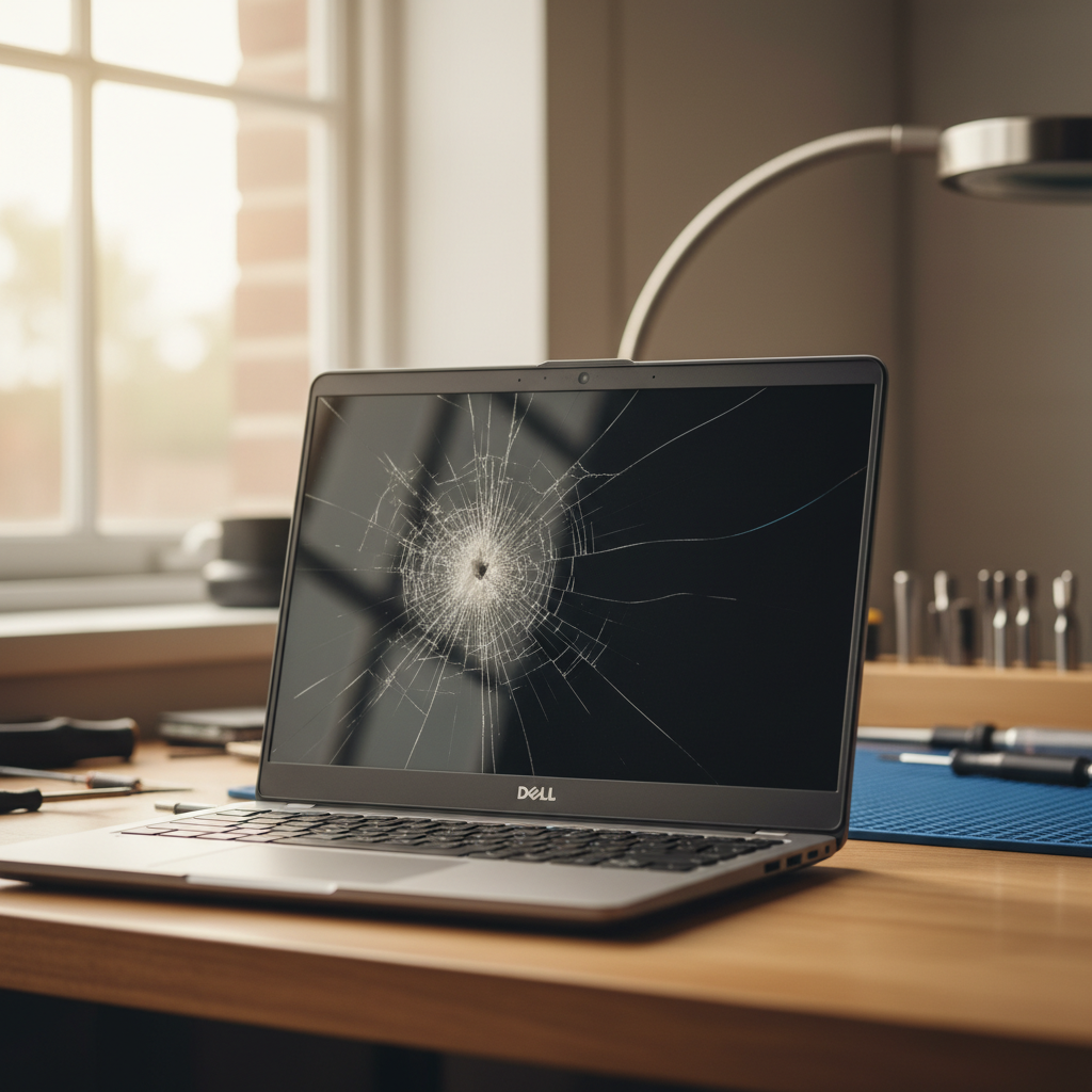 Cracked Dell laptop screen repair in North Brighton — Adelaide SA 5048