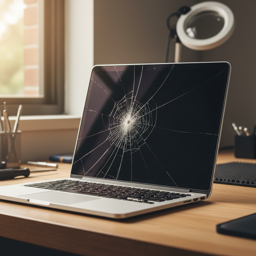 Cracked MacBook Pro laptop screen repair in North Lambton — Newcastle NSW 2299