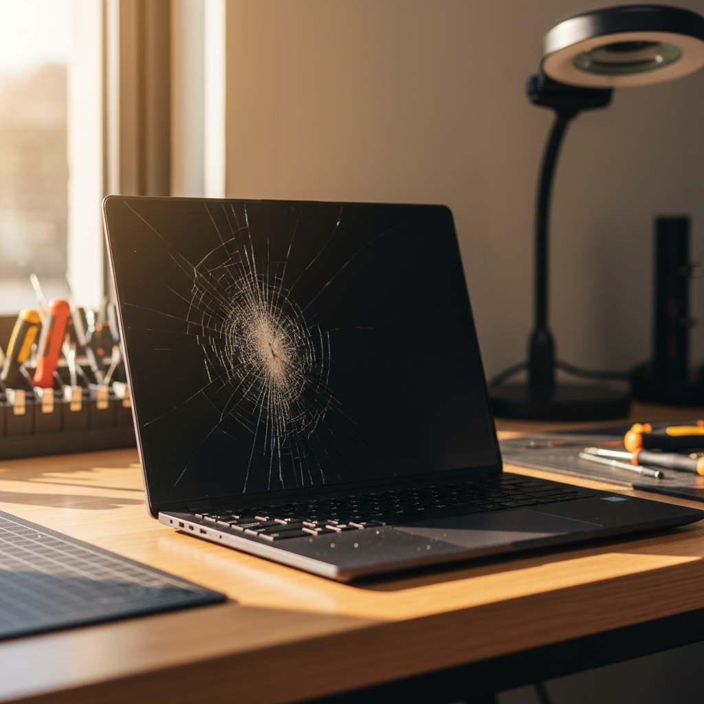 Cracked Razer laptop screen repair in Northfield — Adelaide SA 5085