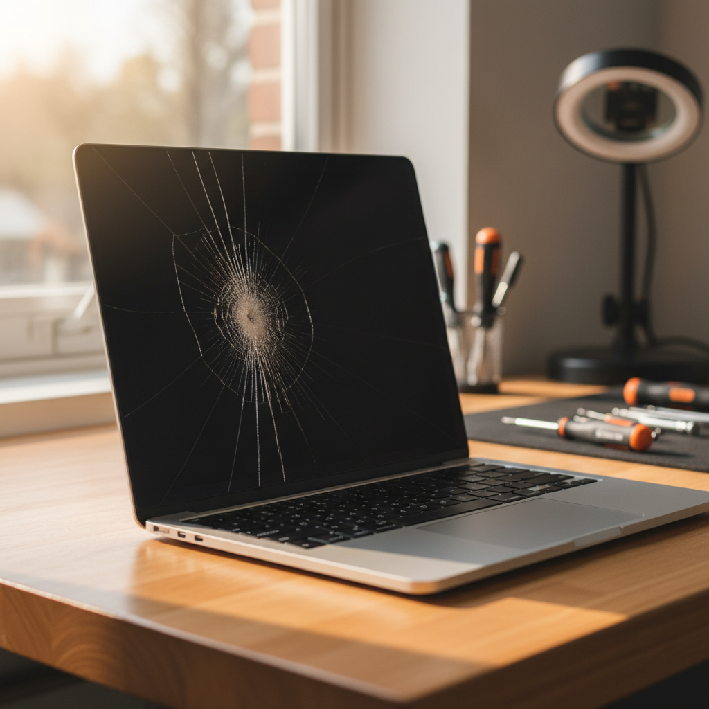Cracked MacBook Pro laptop screen repair in Norton Summit — Adelaide SA 5136