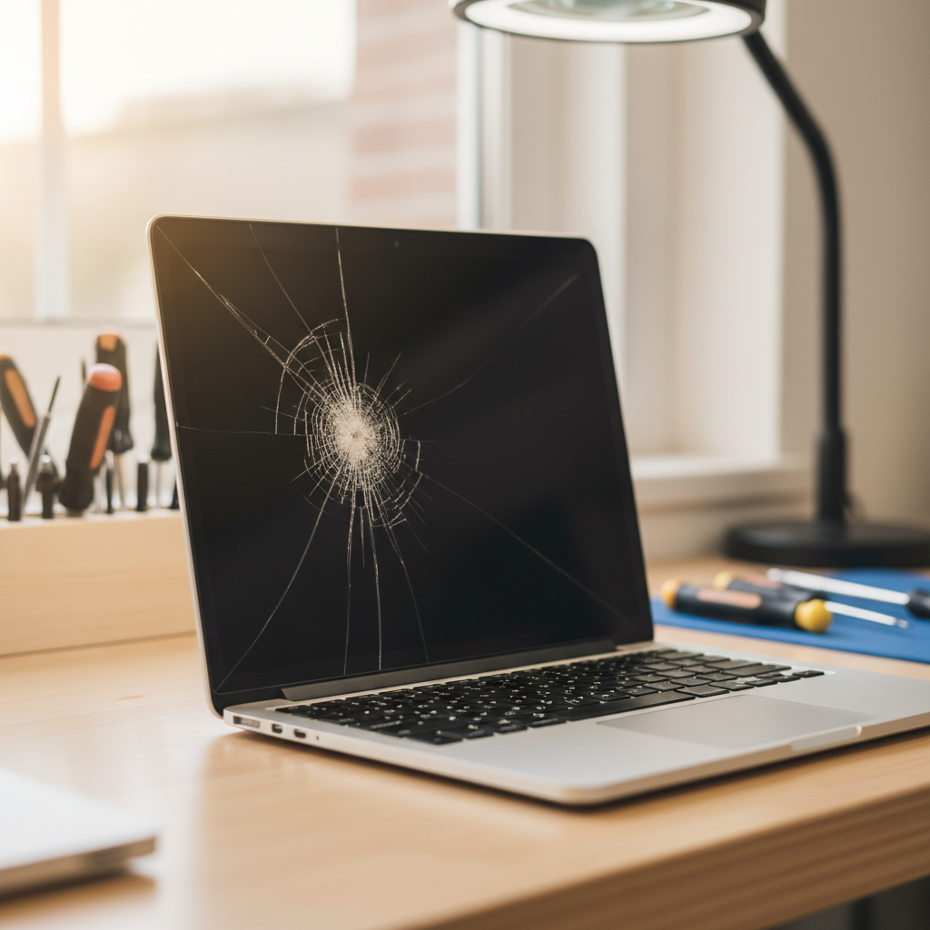 Cracked MacBook Air laptop screen repair in Norwood — Adelaide SA 5067