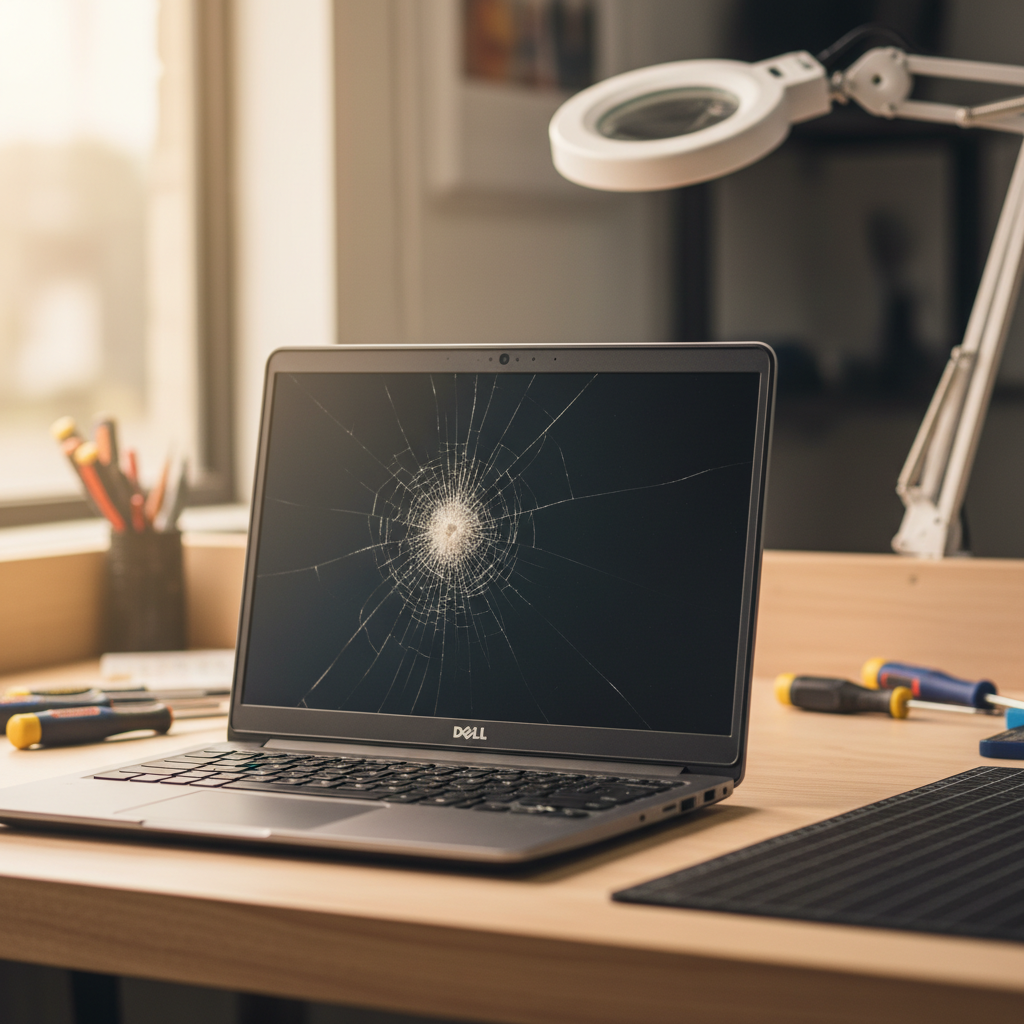 Cracked Dell laptop screen repair in Oakden — Adelaide SA 5086