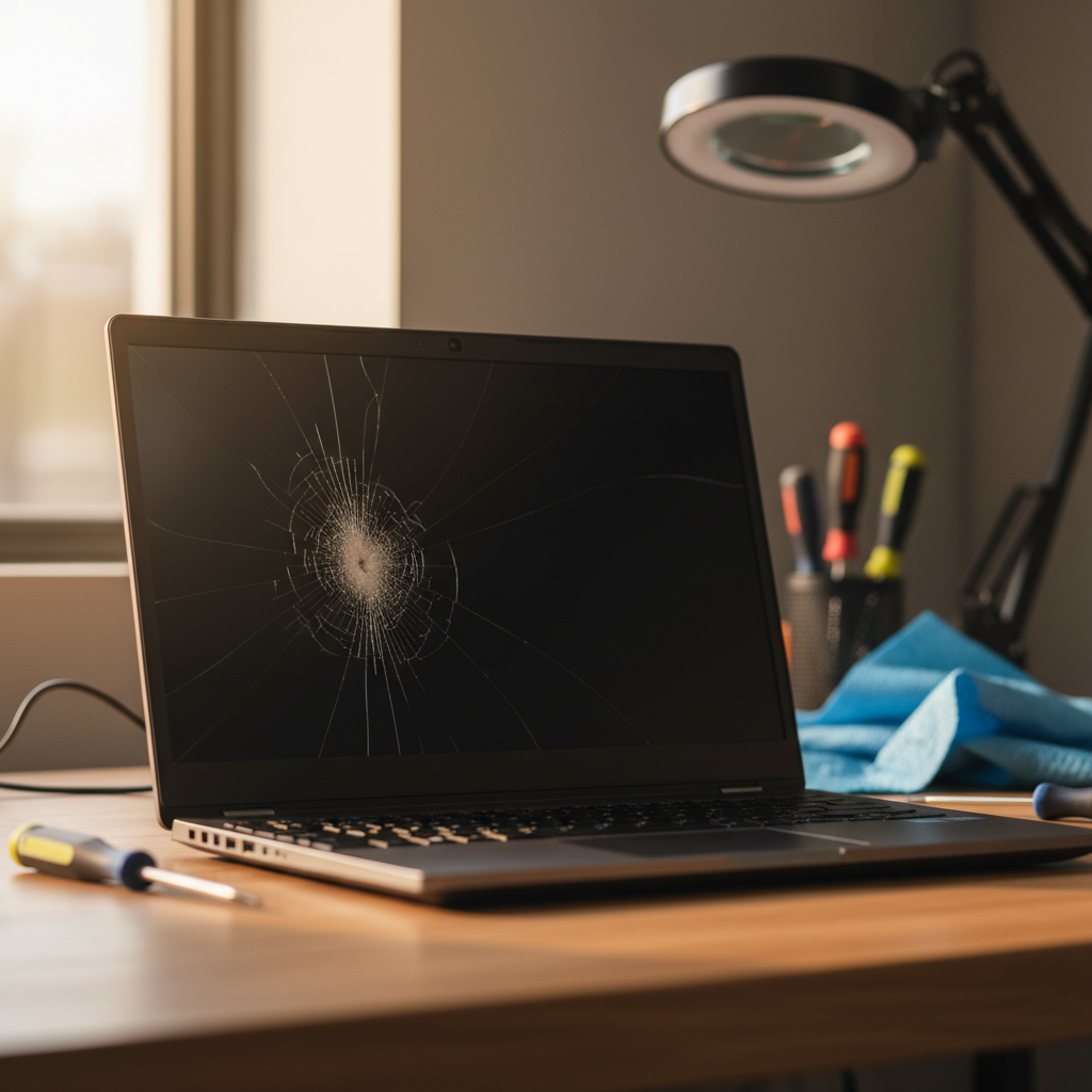Cracked Alienware laptop screen repair in Old Beach — Hobart TAS 7017