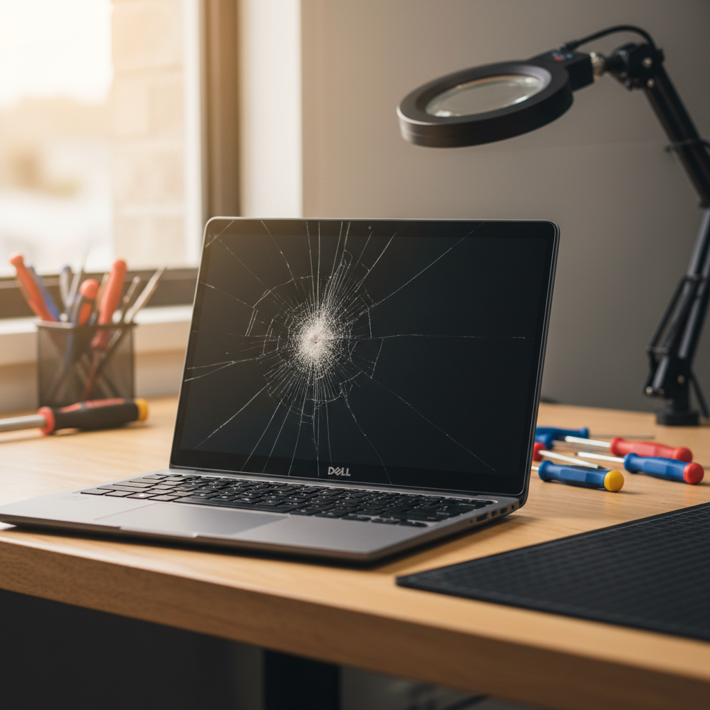 Cracked Dell laptop screen repair in Old Reynella — Adelaide SA 5161