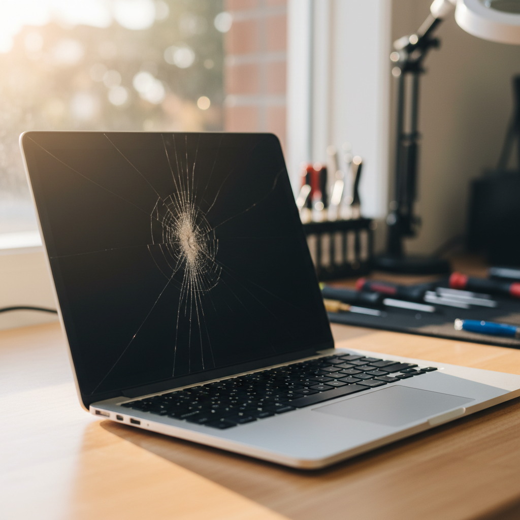 Cracked MacBook Air laptop screen repair in One Tree Hill — Adelaide SA 5114