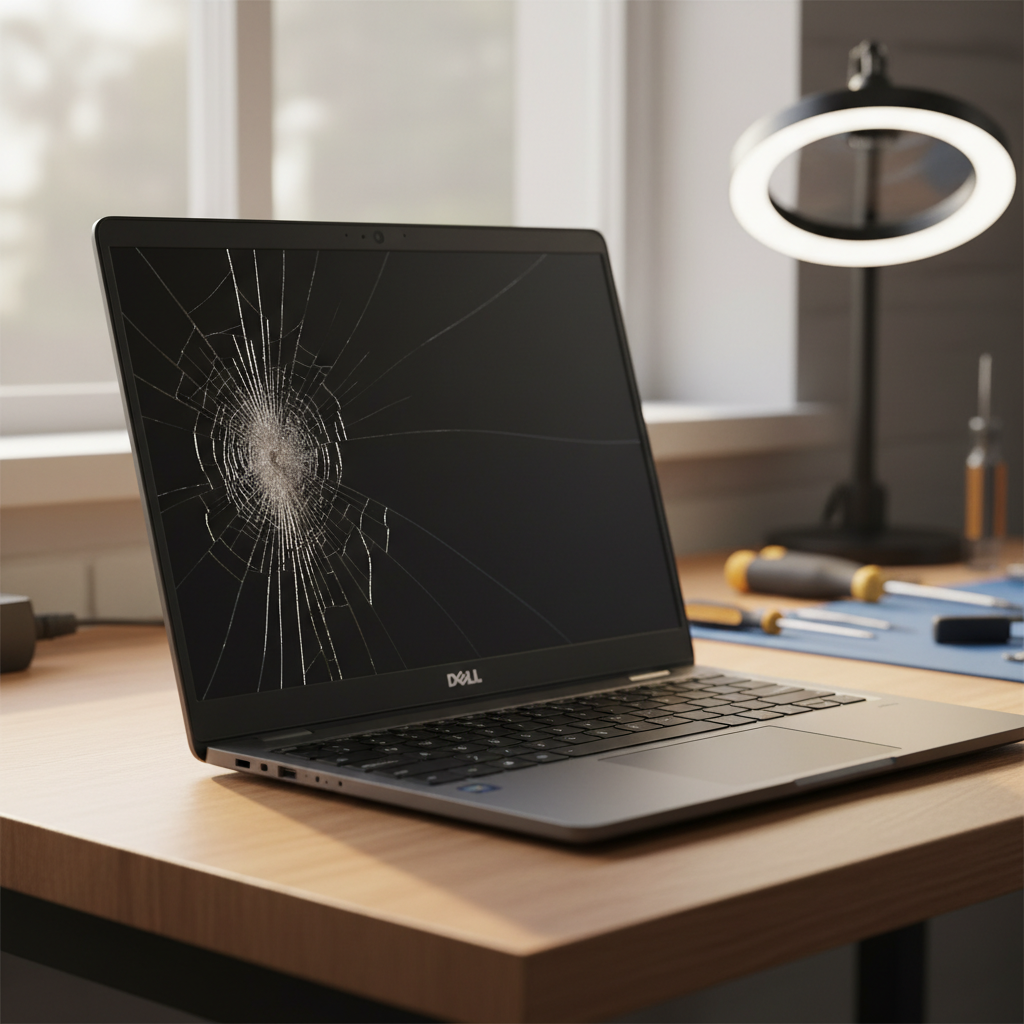 Cracked Dell laptop screen repair in Ovingham — Adelaide SA 5082