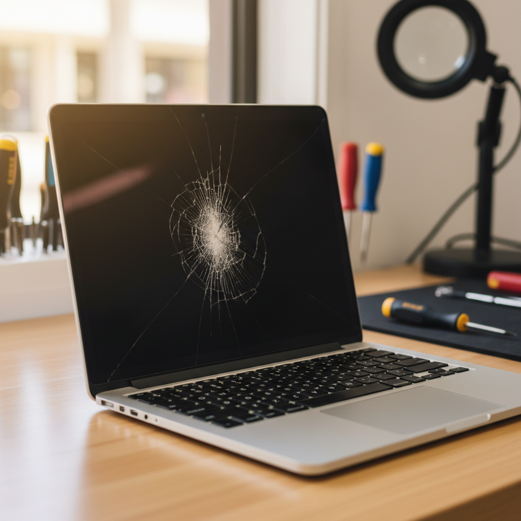 Cracked MacBook Air laptop screen repair in Pages Flat — Adelaide SA 5172