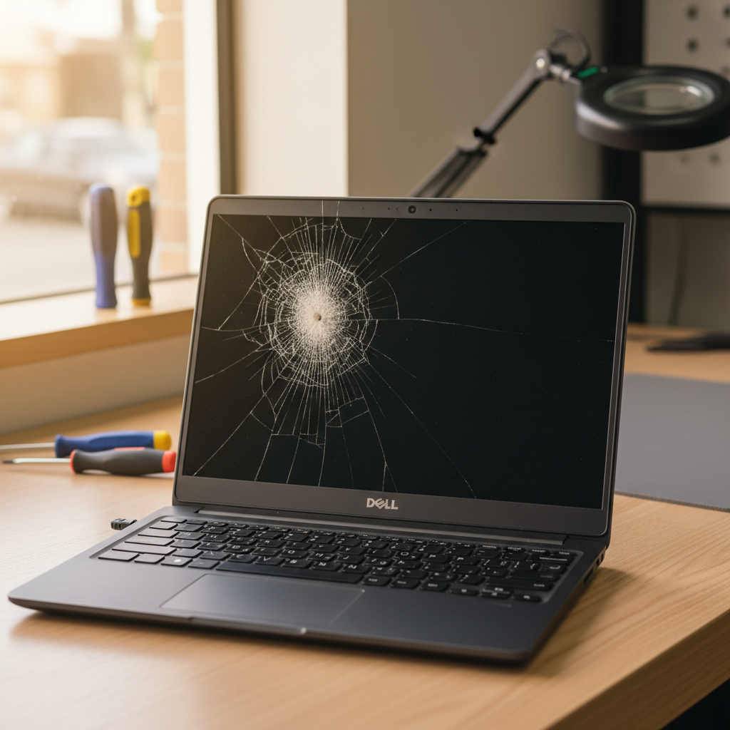 Cracked Dell laptop screen repair in Para Hills — Adelaide SA 5096