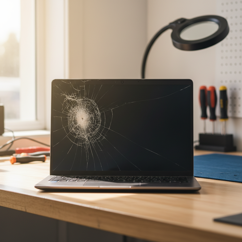 Cracked ASUS laptop screen repair in Para Hills West — Adelaide SA 5096