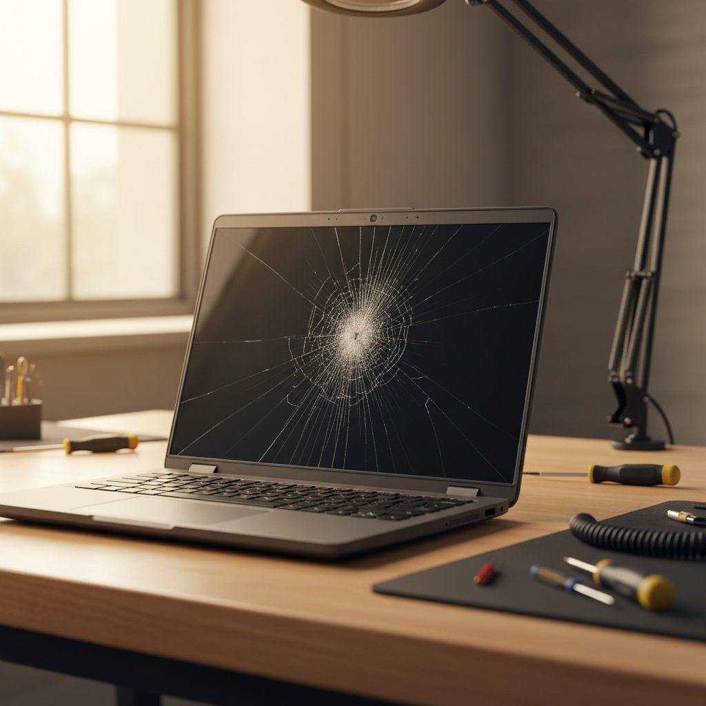 Cracked Dell laptop screen repair in Paracombe — Adelaide SA 5132