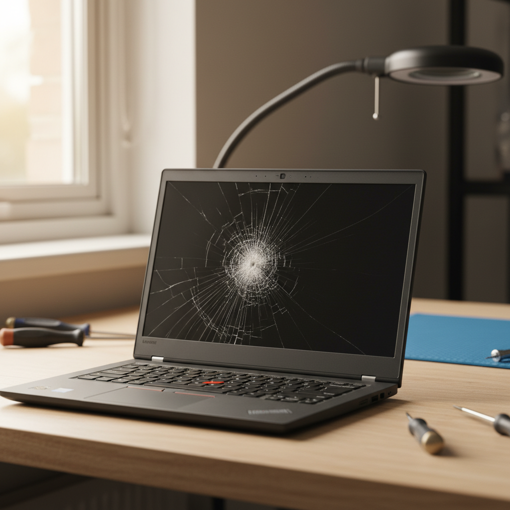 Cracked Lenovo ThinkPad laptop screen repair in Paradise — Adelaide SA 5075