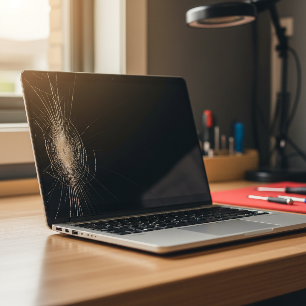 Cracked Dell laptop screen repair in Parafield — Adelaide SA 5106