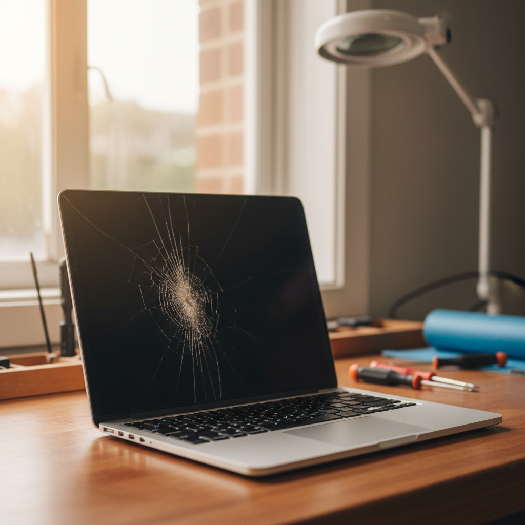 Cracked MacBook Pro laptop screen repair in Parap — Darwin NT 0804