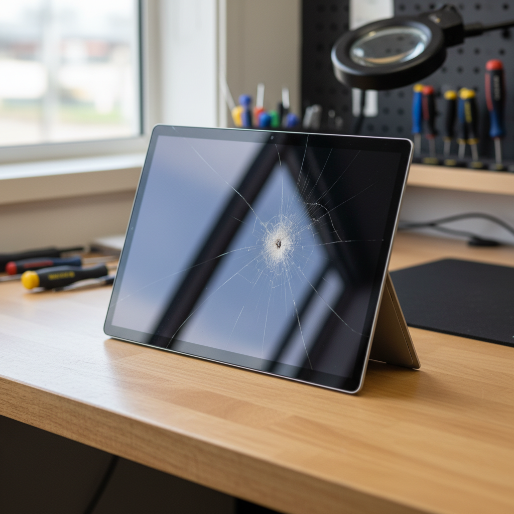 Cracked Microsoft Surface laptop screen repair in Parkside — Adelaide SA 5063
