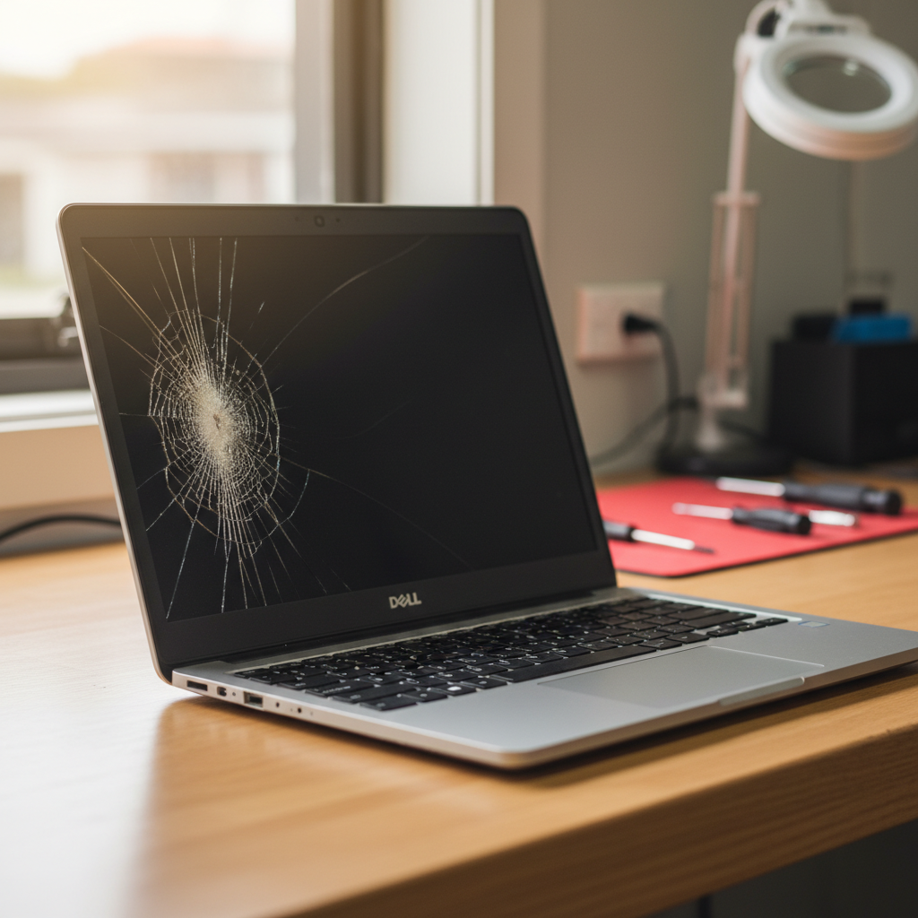 Cracked Dell laptop screen repair in Pasadena — Adelaide SA 5042