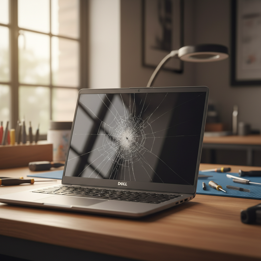 Cracked Dell laptop screen repair in Paterson — Newcastle NSW 2421