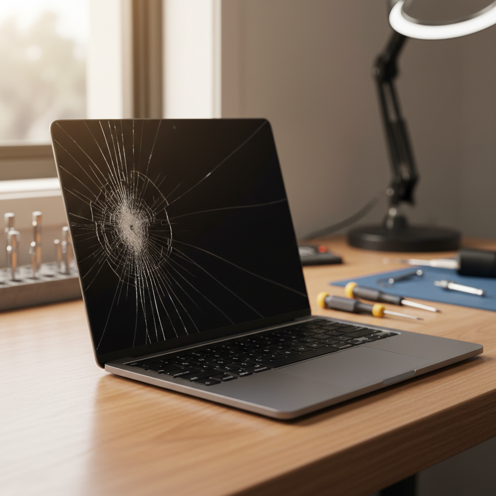 Cracked MacBook Pro laptop screen repair in Pedler Creek — Adelaide SA 5171